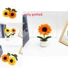 Plush Twisted Rod Sunflower Potted For Home And Outdoor Use
