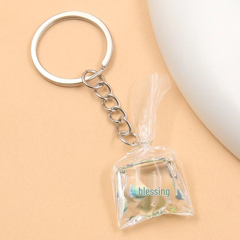 28 Styles 28x90mm DIY Transparent Resin Goldfish & Clownfish Keychain Pendant Ornaments