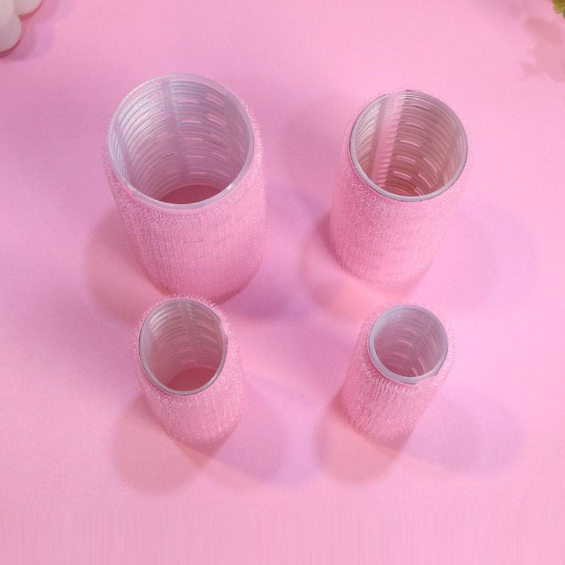 BEPAN 4pcs Self-Adhesive Hair Rollers Set Hair Volume Curling Styling Tools Plastic Korean Heatless Hairdressing Curlers Bang Roller