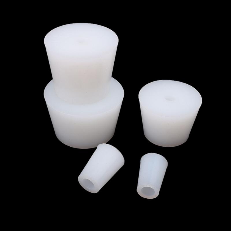 Korki do wina domowego browaru spożywczego Stożkowy silikonowy korek z pojedynczym otworem na zawór fermentacyjny, bulgotnik, zawór wydechowy fermentacyjny