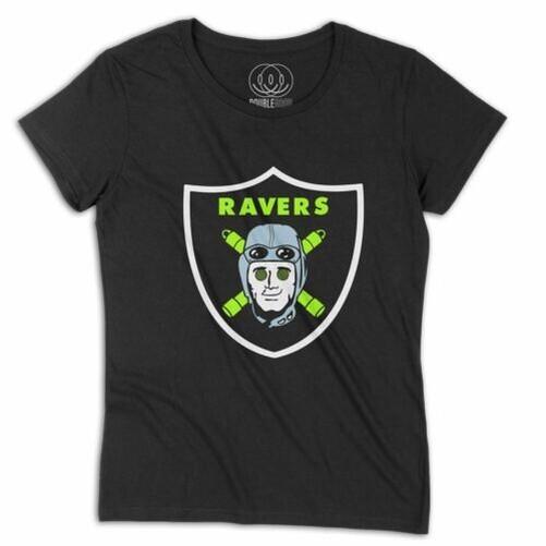 Ravers Logo Rave EDM Acid House Music Techno Womens T Shirt 2XL