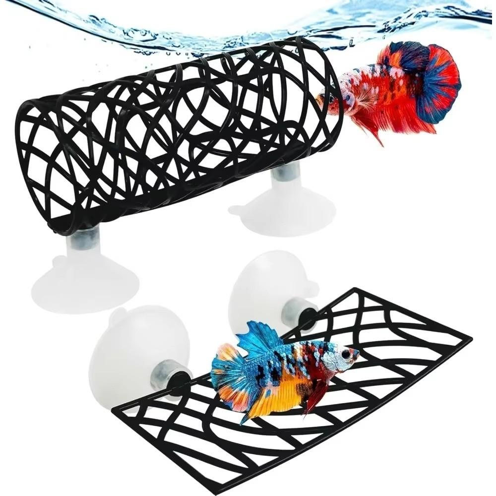 Plastic Betta Fish Hideout Cave Small Hole Fighting Fish Resting Tunnel  Aquarium Accessories