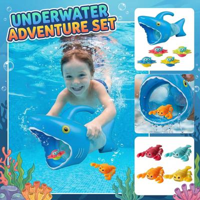 New Net Fishing Set For Children's Swimming Pool Treasure Hunting, Diving, Playing In Water, Lobster Toy