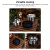 Camping Hiking Cookware Set Outdoor Portable Picnic Cookware Kit Stainless Steel Pot Frying Pan