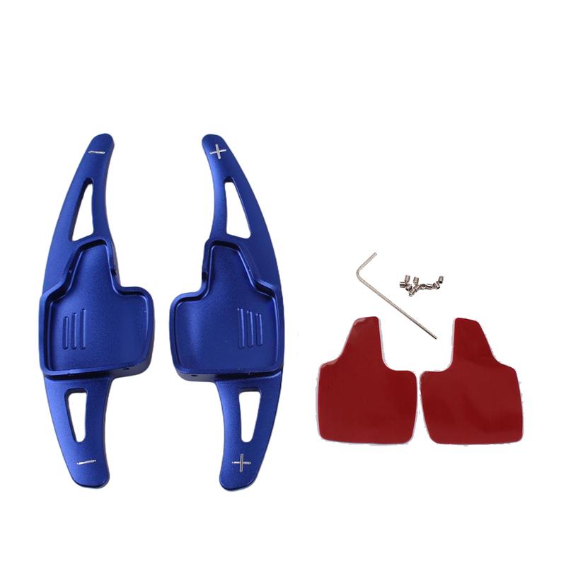 Pair Car Auto Steering Wheel Shift Paddle Extender Stickers Aluminum for 2015-up Ford Focus Kuga, +Ecosport, + Escape
