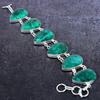 Natural Skota Emerald Gemstone Handmade 925 Sterling Silver Bracelet 7-8" V1W57