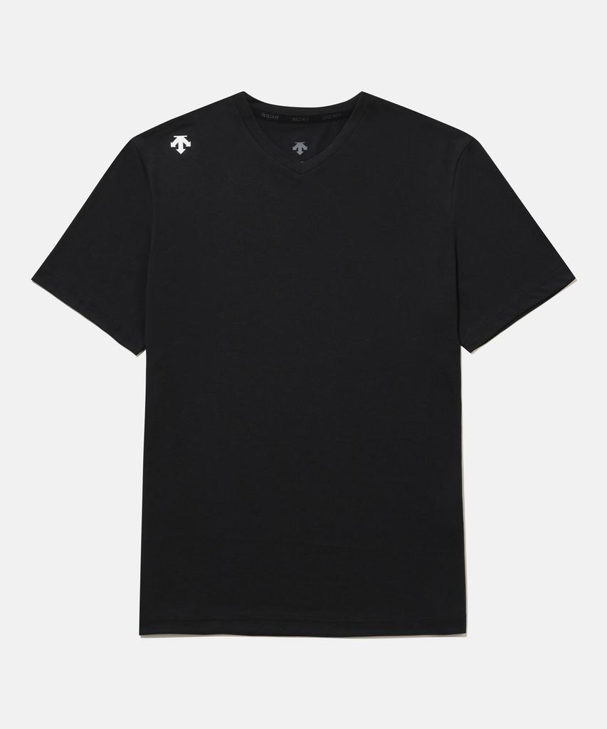 DESCENTE Quick-Dry V-Neck Short Sleeve T-Shirt Black Sr223Uts49