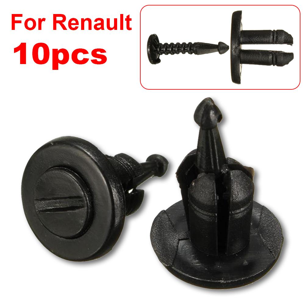 10pcs Auto Pare-chocs Aile Poussoir Rivet Retenue Plastique Voiture Clip de Fixation pour Boucle de pare-chocs Renault # 7703072360 Fixation Rivet Voiture