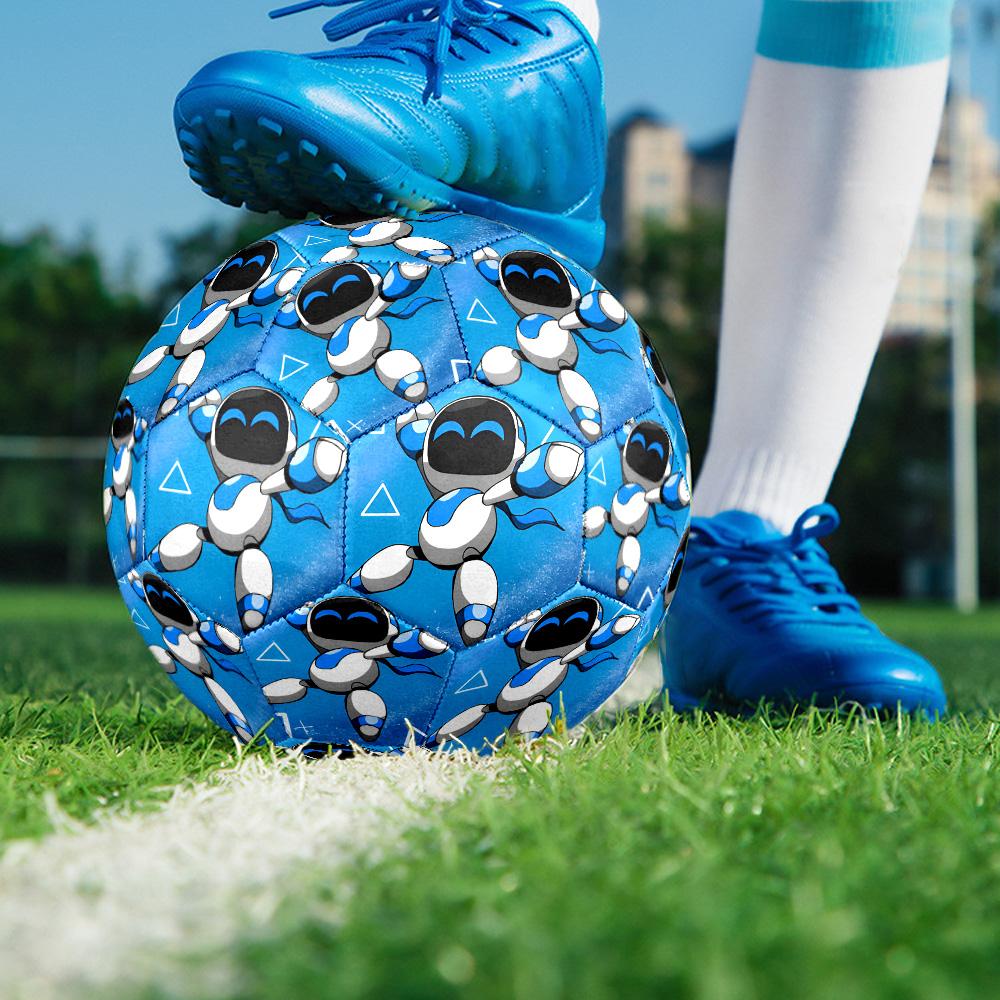 Space Adventure Astro Bot Size 5 Soccer Balls, High-Quality, Anti-Slip, Protective Football, a Unique Gift Suitable for Birthdays, Christmas