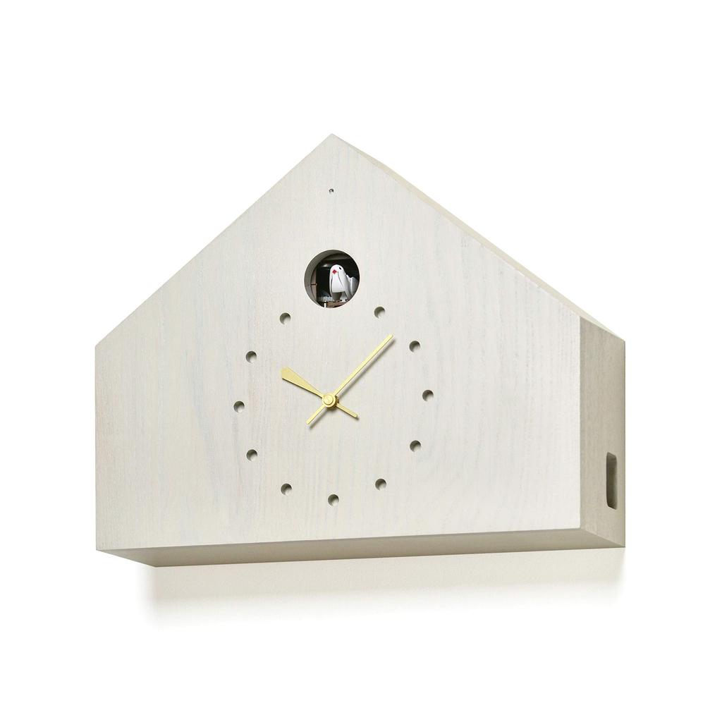 Lemnos Cuckoo Clock, Grey Pebble Color, CUCULO FELICE MAA18-01 GY, Size: W31.5 x H25.2 x D11.1 cm