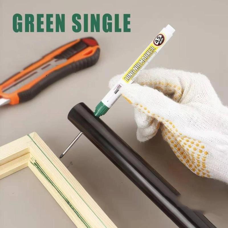 1/4Pcs Long Head Deep Hole Marker Pen Woodworking Decoration Permanent Marker Pen Waterproof Metal Perforating Pen