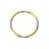 Fashion Light Luxury Simple Diamond-Encrusted Bamboo Gold And Silver Contrasting Color Elastic Beaded Bracelet Women'S Daily Wear