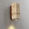 Yellow Travertine Japanese-style Wabi-sabi Style Bedroom Bedside Wall Lamp Living Villa Courtyard Balcony Background Chandelier