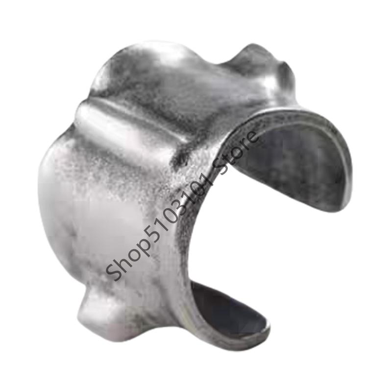

X6HE No Piercing Ear Clip Sheep Back Inspire Silver Ear Cuff For Everyday Wear