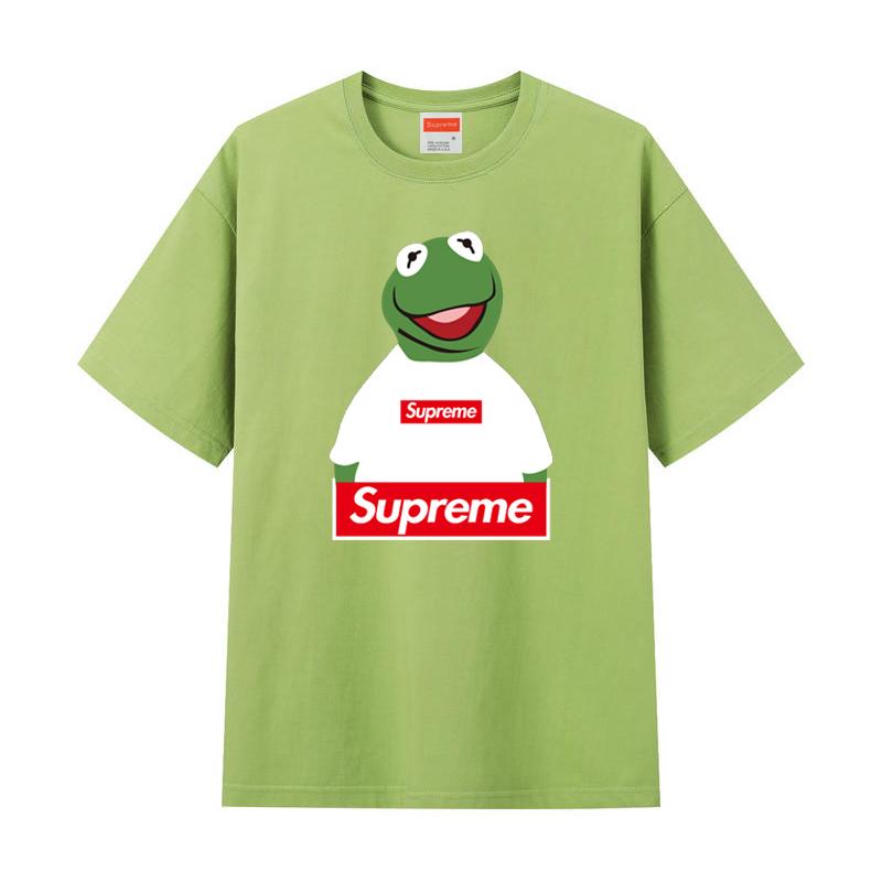 

ZL12 Supreme 2025 Summer Pure Cotton Round Neck Printed T-shirt, High-quality Couple T-shirt S