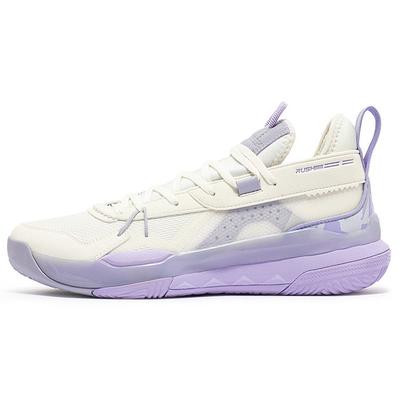 361 Burning Fight 3.0 Basketball Shoes Men's Low Top Feather White/Rosemary Purple 572331110-1
