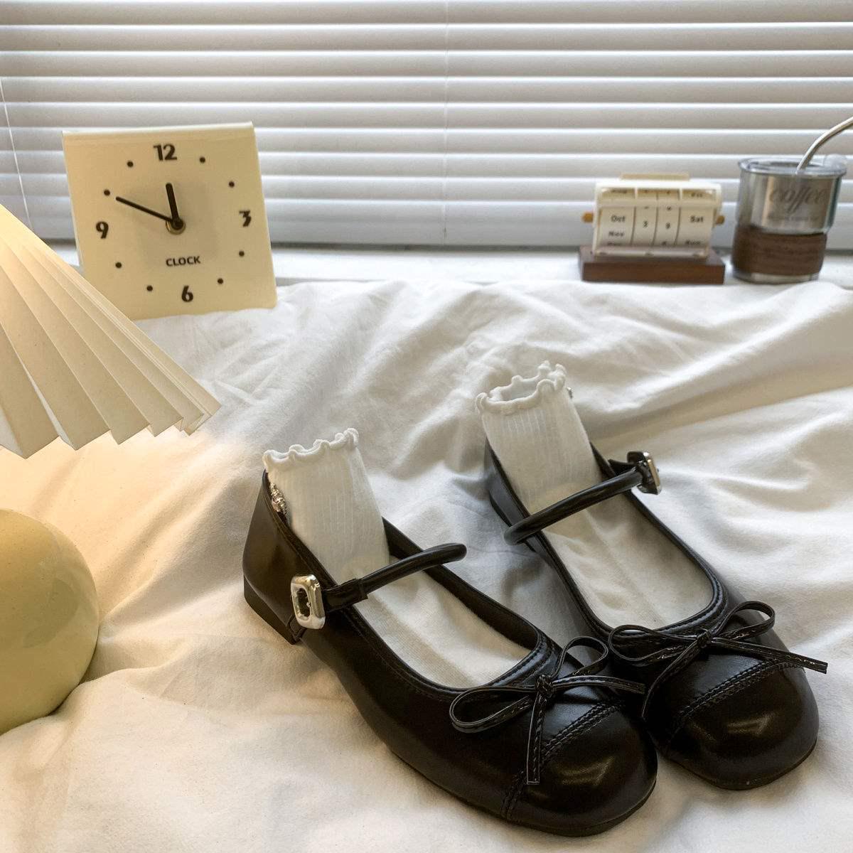 

2025 Women s French Round Toe Ballet Flats for Skirts - Chinese Style Summer Mary Jane Shoes 40