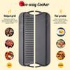 Pre-Seasoned Cast Iron Reversible Rectangular Grill Two-in-one Griddle 20 X10 Inch For Fried Steak and Fried Egg Frying Pan