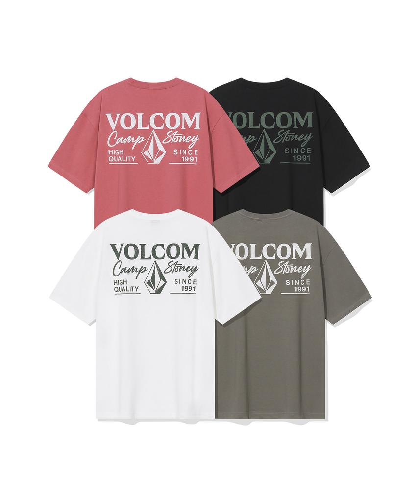 VOLCOM Camp Stoney Oversized Short Sleeve Tee (Light Khaki)