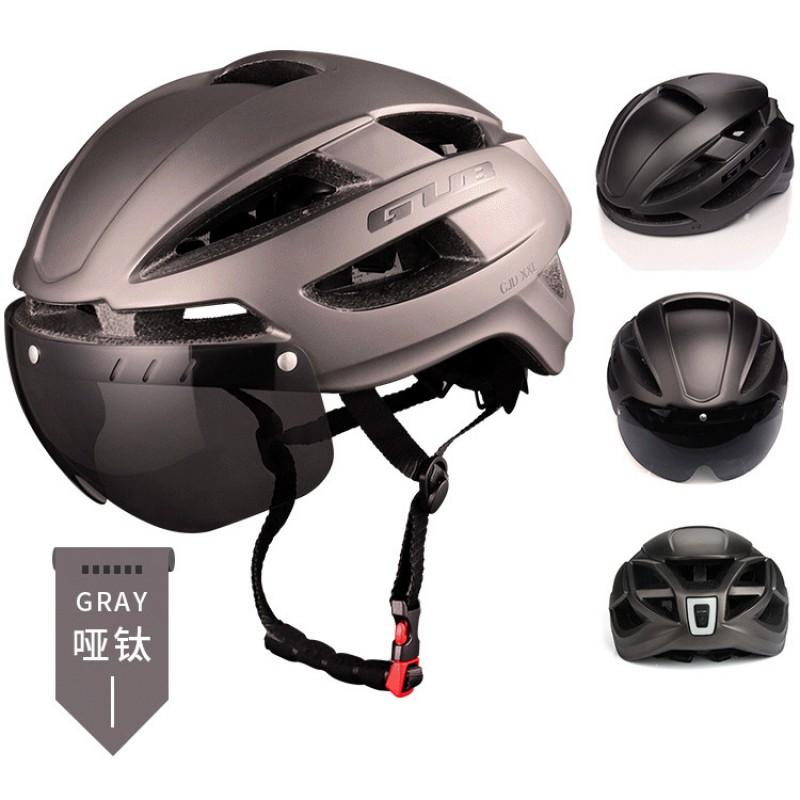 GUB CJD Magnetic Aero Bike Helmet Extra Wide LED Light Integrated Molding