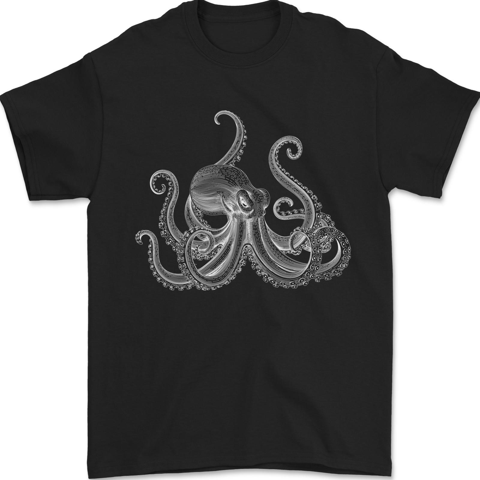 An Octopus Scuba Diver Deep Sea Diving Mens T-Shirt 100% Cotton XXXL