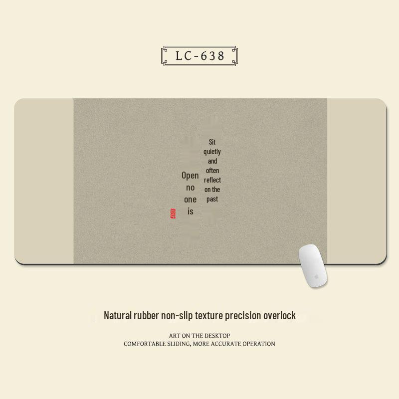 Extra Large Chinese Style Minimalist Mouse Pad with Wrist Rest