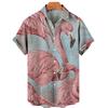 Men's casual shirt plant printed summer clothing Hawaiian short sleeved 2026 medieval vintage beach vacation top