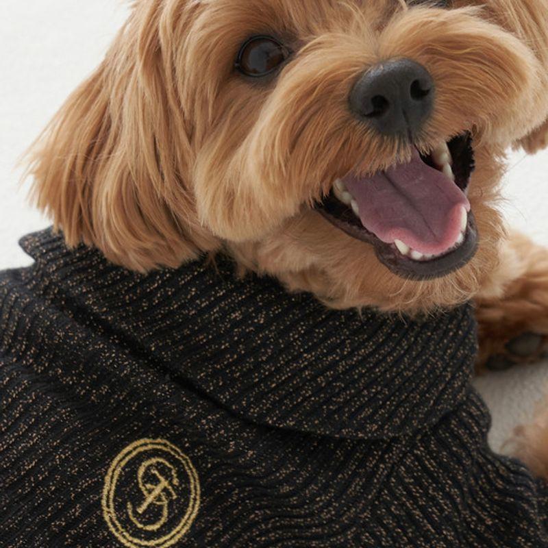 CROOKTHECHIHUAHUA Twinkle Sailor Collar Knit _ Jet black