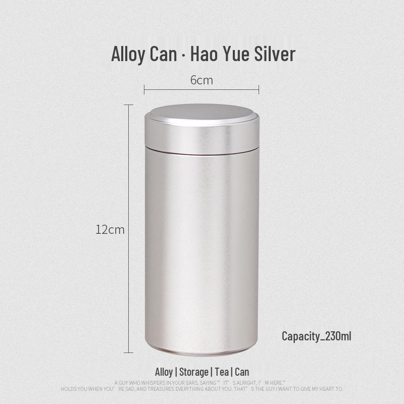 Compact Titanium-Aluminum Tea Storage Can: Small, Portable, and Sealed.