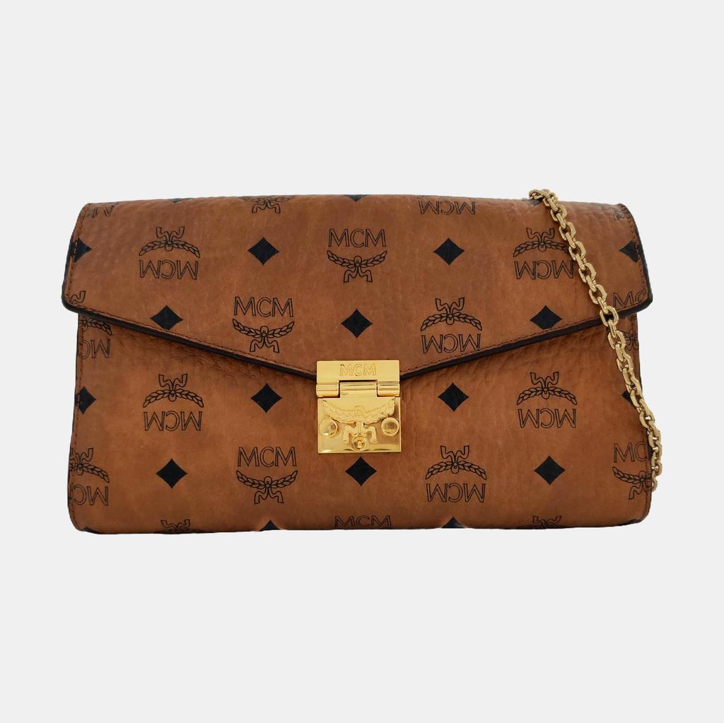[Pre-Owned] Millie Visetos Classic Monogram Print Light Trendy Cool Girl Flap Chain Crossbody Bag Medium - Very Good #1XDIEXZ