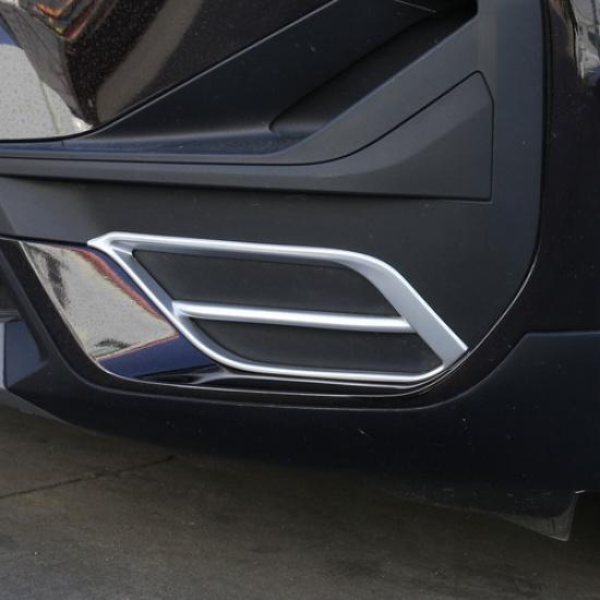 ABS Silver Exterior Front Fog Light Frame Trim Fit For BMW X1 F48 - 2PCS