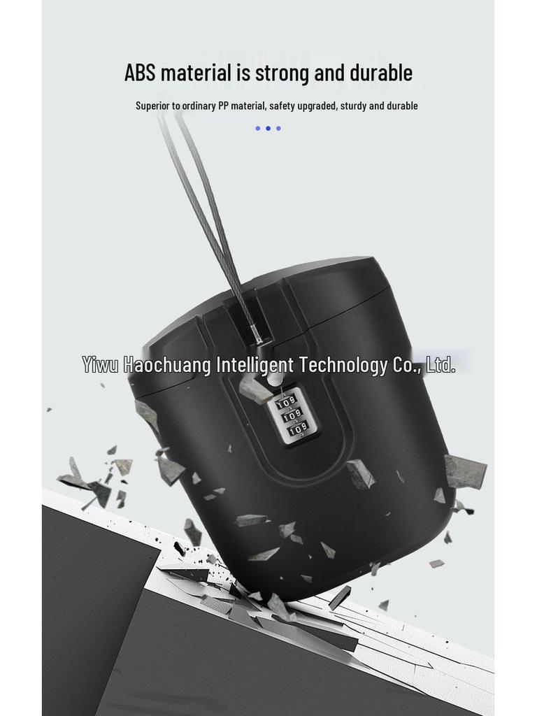 Portable Steel Cable Combination Lock Storage Box