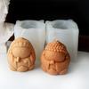 3D Cartoon Buddha Candle Molds DIY Plaster Clay Candle Making Mould Maitreya Buddha Statu Crafts Decor