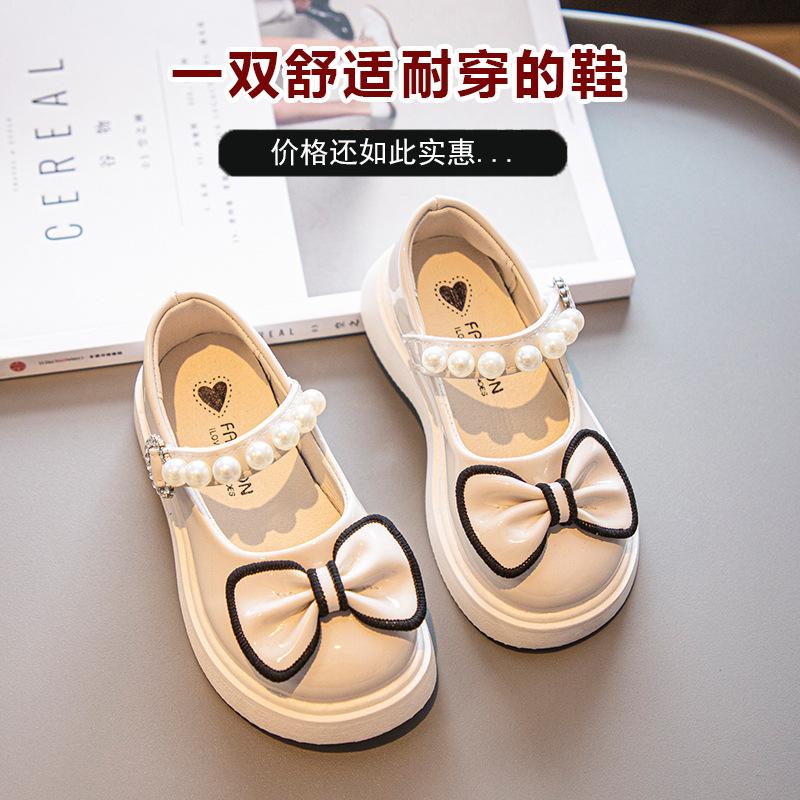 Zapatos negros de cuero para niña, zapatos blancos de cuero estilo británico, zapatos de actuación princesa Mary Jane, nuevos zapatos súper suaves para bebé de primavera y otoño