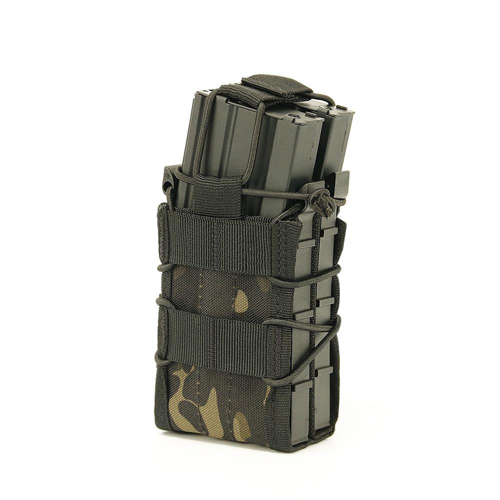 Tiger double full size cs camouflage quick pull function bag 5.56/7 .62molle double layer accessory magazine box