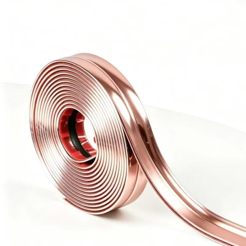 Self Adhesive Glossy Metal Edge Trim Strip With Strong Back Glue And Easy Installation Perfect For Home Wall Tile Gap Decoration