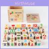 Wooden Number Letter Blocks Kids Large Size Preschool Education Toy Learn Early