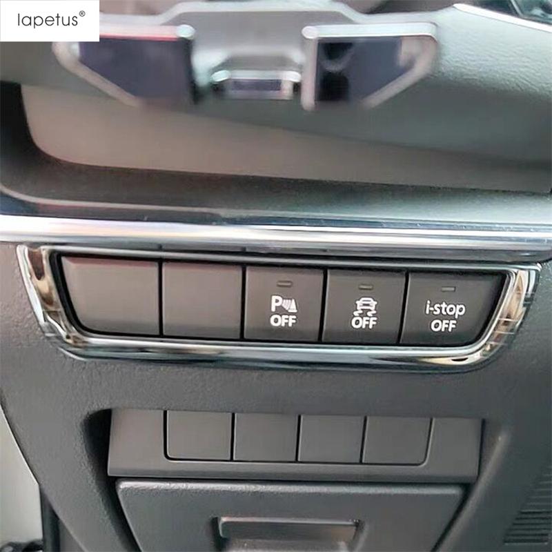 Headlight Lamp Adjust Button Sequ Stickers Cover Trim Stainless Steel Accessories For Mazda 3 2025