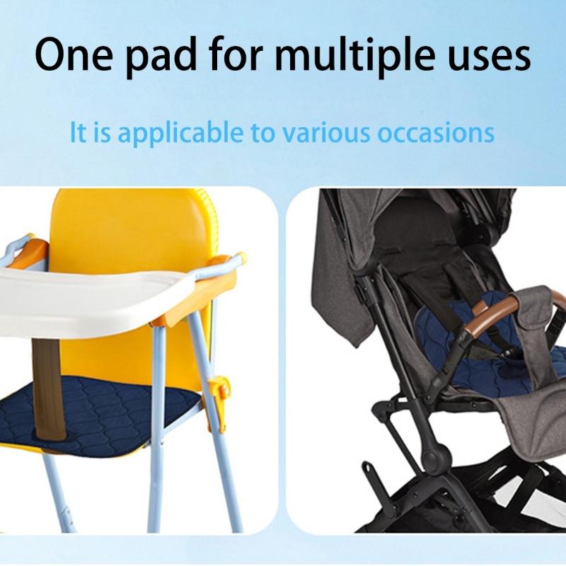 Children's Seat Cushion Pad Absorbent Soft and Skin Friendly Strollers Seat Mat for Baby Diaper Cushion Breathable