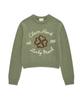 COVERNAT WOMAN Clover Heart Graphic Knit Sage Green