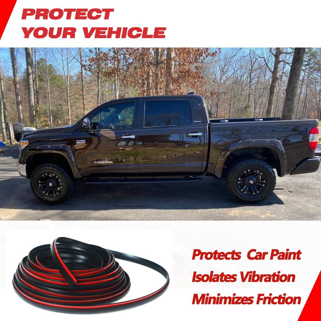 Fender Flares Edge Trim, Fender Flare Rubber Seal For Car And Truck Wheel Wells, Rubber Gasket For Fender Flares Universal, Bonds W/Automotive-Grade