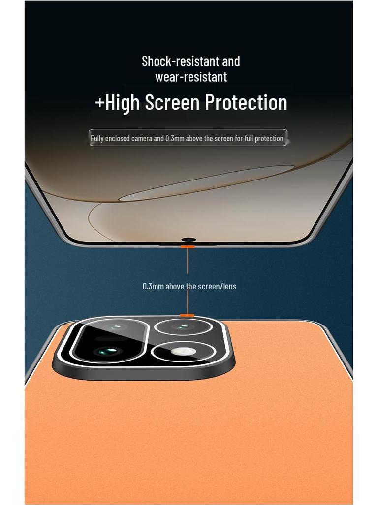 Compatible with OnePlus 15, Full Coverage Frosted Metal Protective Case with Lens Protection, Lightweight Business Hard Shell.