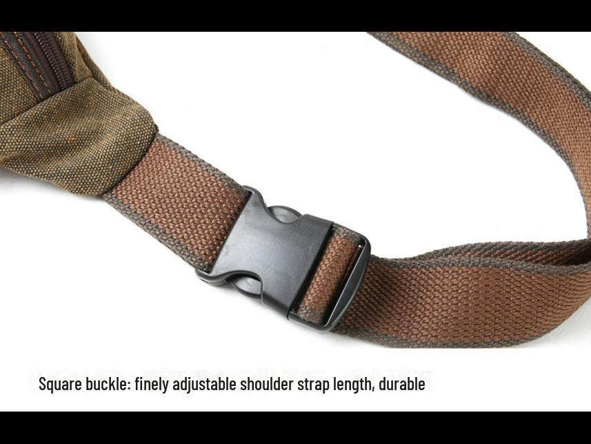 Men's Retro Canvas Waist and Leg Messenger Bag with Shoulder Strap