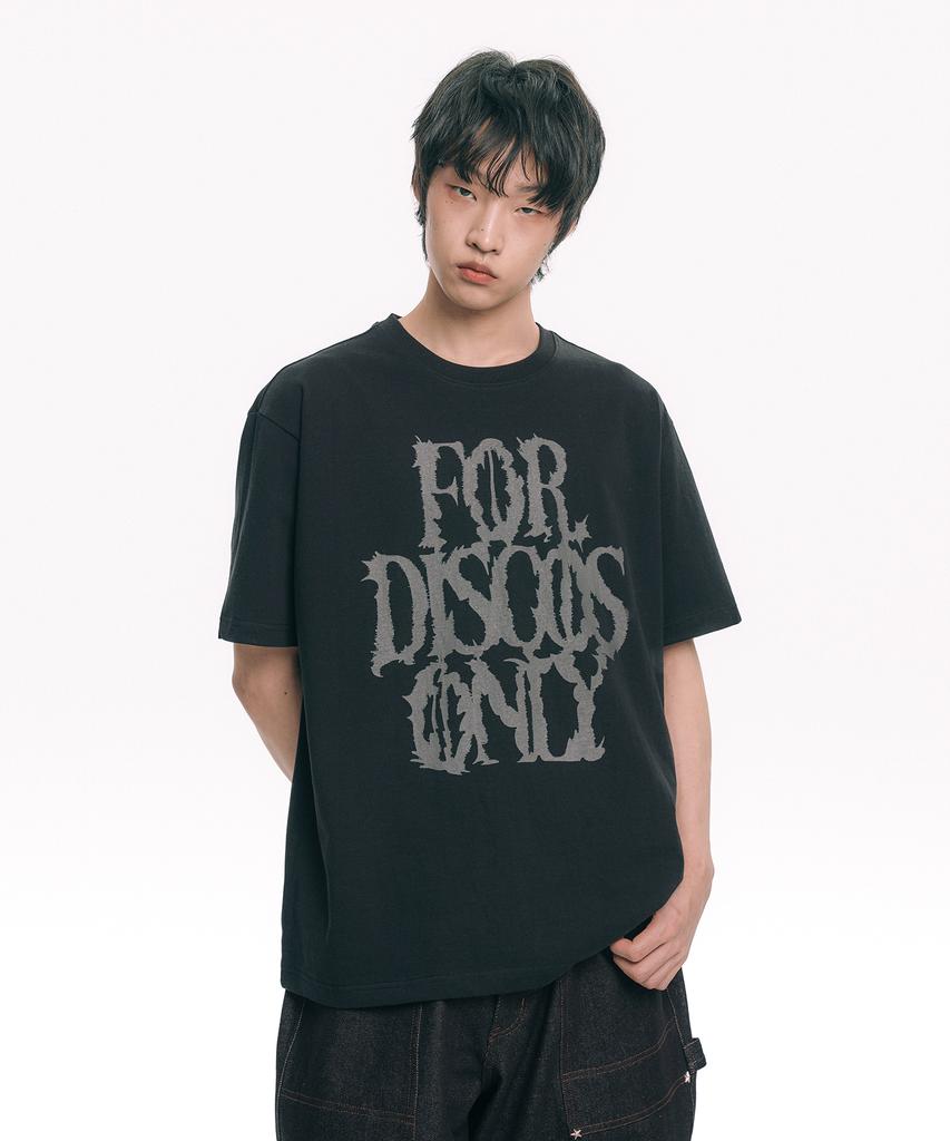 MOO Disco Graphic Short Sleeve T-Shirt - Black