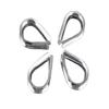 304 Stainless Steel Cable Wire Rope Protective Sleeve M1.5-M16 Thimbles Rigging Chicken Heart Ring for Workpiece Fixing