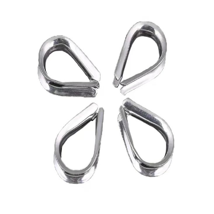 304 Stainless Steel Cable Wire Rope Protective Sleeve M1.5-M16 Thimbles Rigging Chicken Heart Ring for Workpiece Fixing