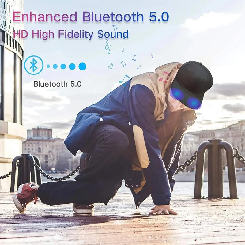 Bluetooth 5.0 Headphones Headset Baseball Cap Wireless Summer Hats With Stereo Earphone Mic Outdoor Hands-free Earbuds