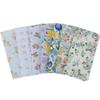 3Pcs 45x45cm Square Cotton Pastoral Flower Printed Portable Lady Handkerchief Women Absorbent Hand Towel Wedding Party Gift