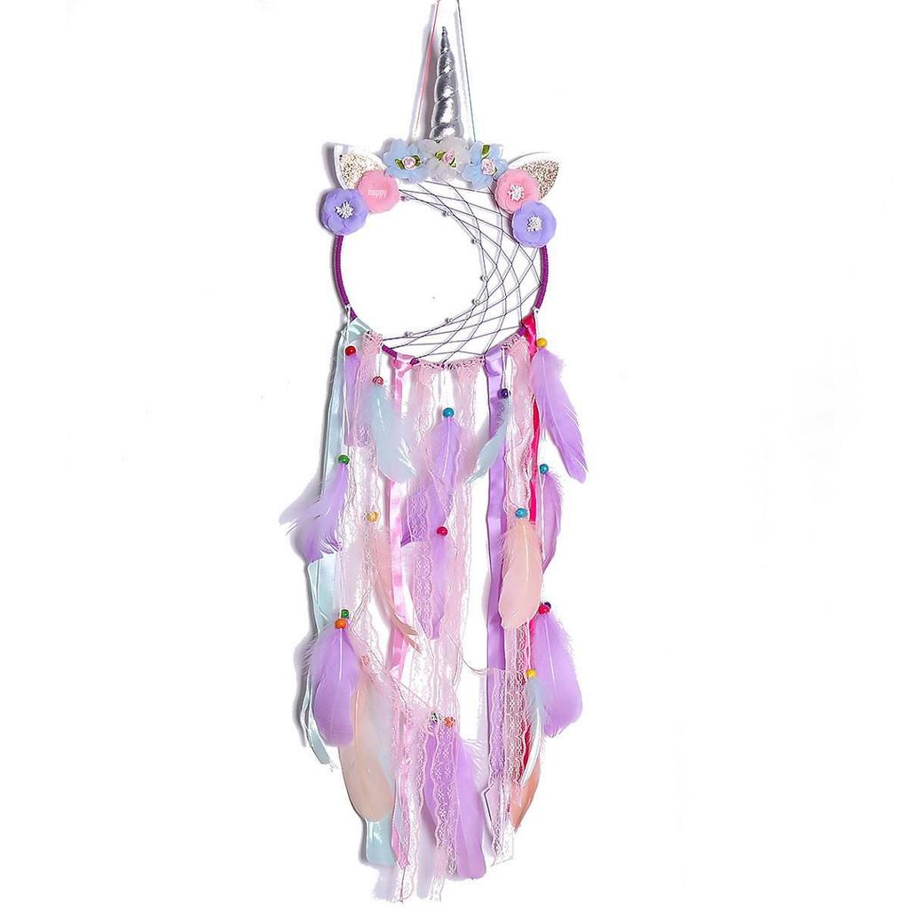 Ασημένιο Κέρατο Μονόκερου Διακοσμητικά Ονειροπαγίδας για Δωμάτια Κοριτσιών