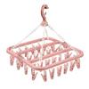 32 Clips Folding Clothes Dryer Hanger Windproof Socks Underwear Drying Rack Household Children Adults Storage Laundry Rack